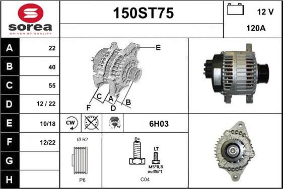 STARTCAR 150ST75 - Alternateur cwaw.fr