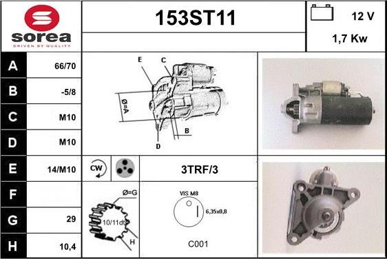 STARTCAR 153ST11 - Démarreur cwaw.fr