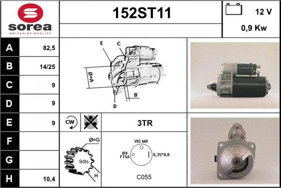 STARTCAR 152ST11 - Démarreur cwaw.fr