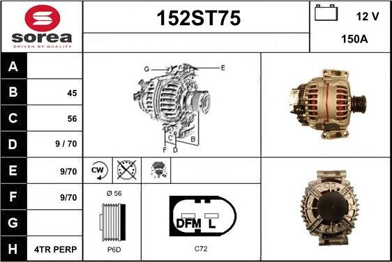 STARTCAR 152ST75 - Alternateur cwaw.fr