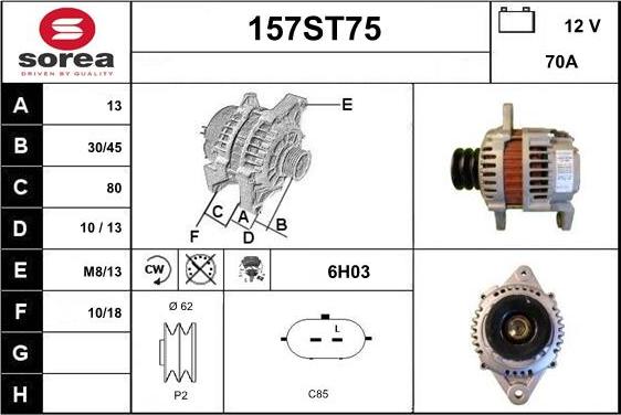 STARTCAR 157ST75 - Alternateur cwaw.fr