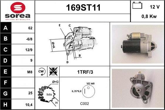 STARTCAR 169ST11 - Démarreur cwaw.fr