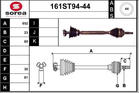 STARTCAR 161ST94-44 - Arbre de transmission cwaw.fr