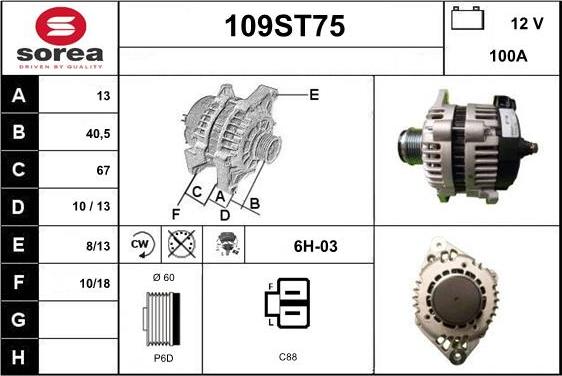 STARTCAR 109ST75 - Alternateur cwaw.fr