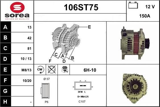 STARTCAR 106ST75 - Alternateur cwaw.fr