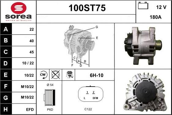 STARTCAR 100ST75 - Alternateur cwaw.fr