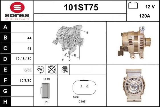 STARTCAR 101ST75 - Alternateur cwaw.fr