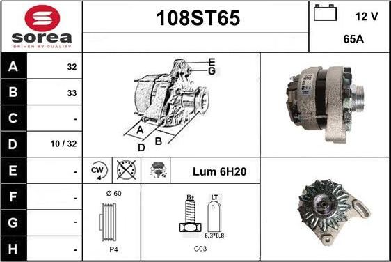 STARTCAR 108ST65 - Alternateur cwaw.fr