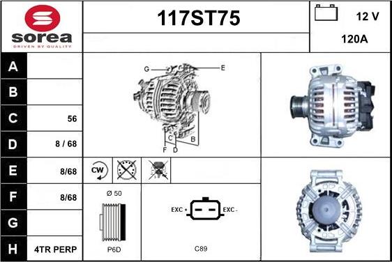 STARTCAR 117ST75 - Alternateur cwaw.fr