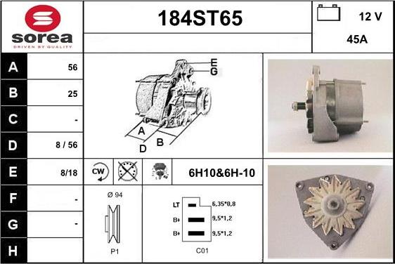 STARTCAR 184ST65 - Alternateur cwaw.fr