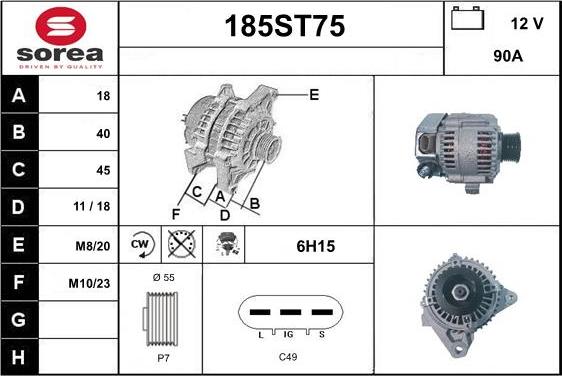 STARTCAR 185ST75 - Alternateur cwaw.fr