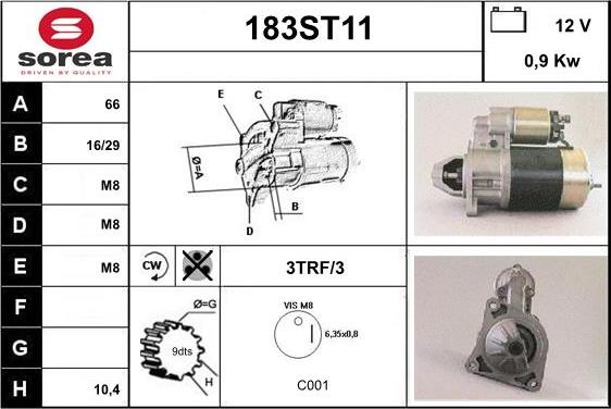 STARTCAR 183ST11 - Démarreur cwaw.fr