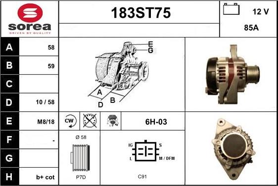 STARTCAR 183ST75 - Alternateur cwaw.fr