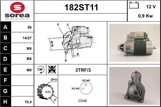 STARTCAR 182ST11 - Démarreur cwaw.fr