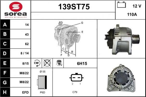 STARTCAR 139ST75 - Alternateur cwaw.fr