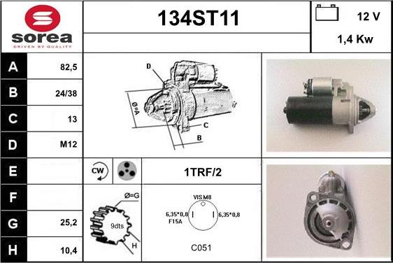 STARTCAR 134ST11 - Démarreur cwaw.fr