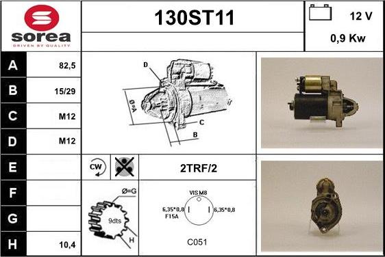 STARTCAR 130ST11 - Démarreur cwaw.fr