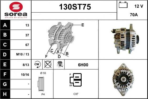 STARTCAR 130ST75 - Alternateur cwaw.fr