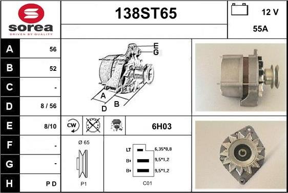 STARTCAR 138ST65 - Alternateur cwaw.fr