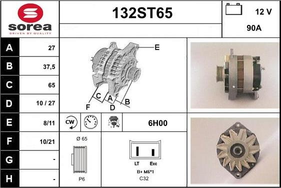 STARTCAR 132ST65 - Alternateur cwaw.fr