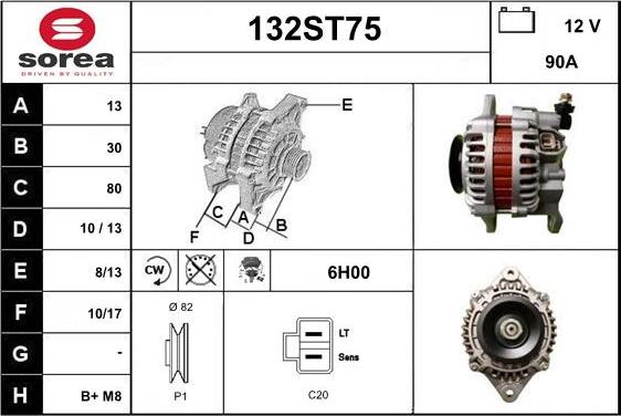 STARTCAR 132ST75 - Alternateur cwaw.fr