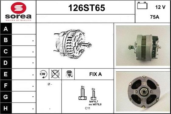 STARTCAR 126ST65 - Alternateur cwaw.fr