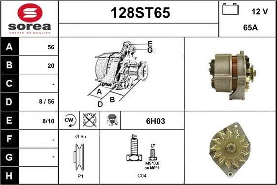 STARTCAR 128ST65 - Alternateur cwaw.fr