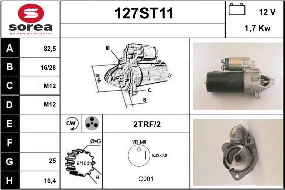 STARTCAR 127ST11 - Démarreur cwaw.fr