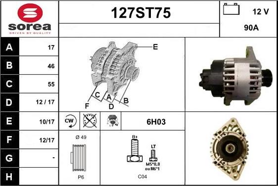 STARTCAR 127ST75 - Alternateur cwaw.fr