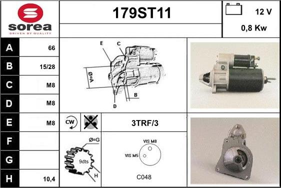 STARTCAR 179ST11 - Démarreur cwaw.fr