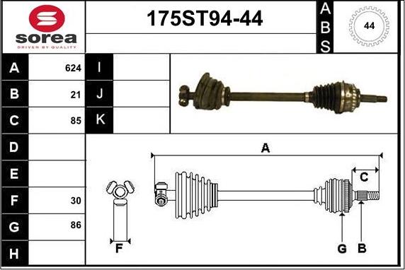 STARTCAR 175ST94-44 - Arbre de transmission cwaw.fr