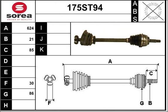 STARTCAR 175ST94 - Arbre de transmission cwaw.fr