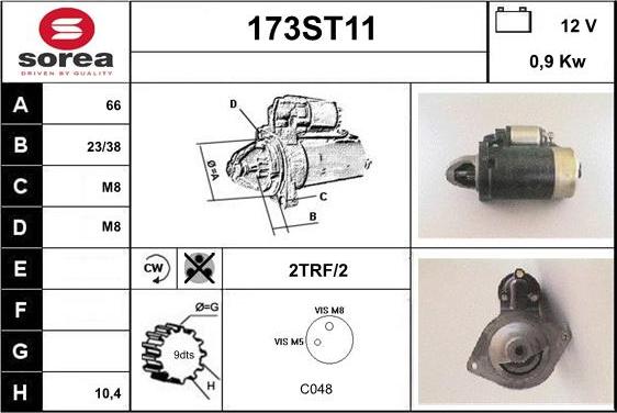 STARTCAR 173ST11 - Démarreur cwaw.fr