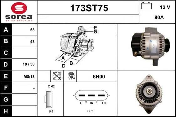 STARTCAR 173ST75 - Alternateur cwaw.fr