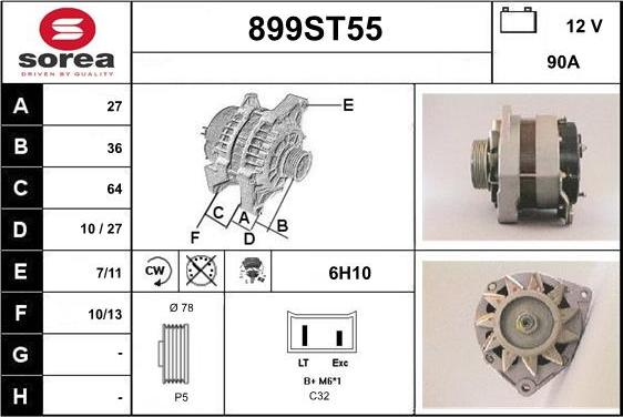 STARTCAR 899ST55 - Alternateur cwaw.fr