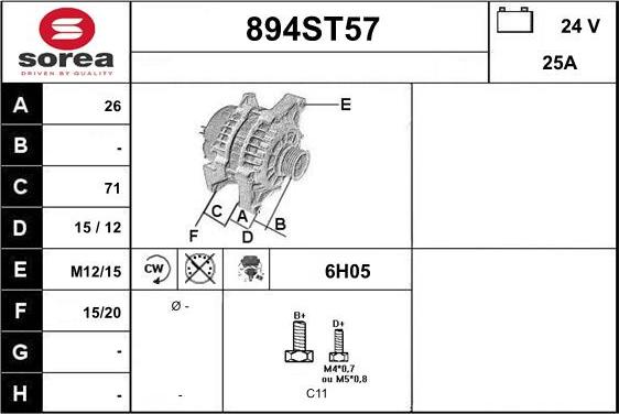 STARTCAR 894ST57 - Alternateur cwaw.fr