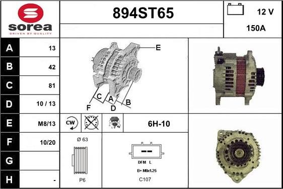 STARTCAR 894ST65 - Alternateur cwaw.fr