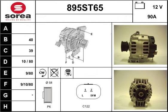 STARTCAR 895ST65 - Alternateur cwaw.fr