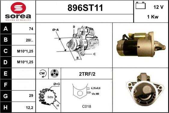 STARTCAR 896ST11 - Démarreur cwaw.fr