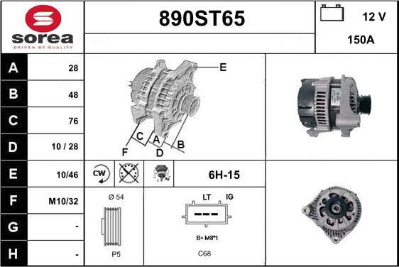 STARTCAR 890ST65 - Alternateur cwaw.fr