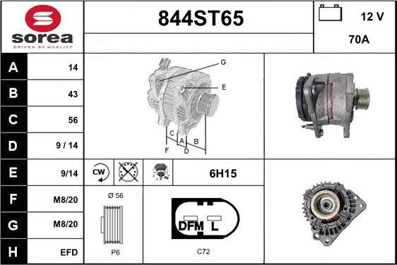 STARTCAR 844ST65 - Alternateur cwaw.fr