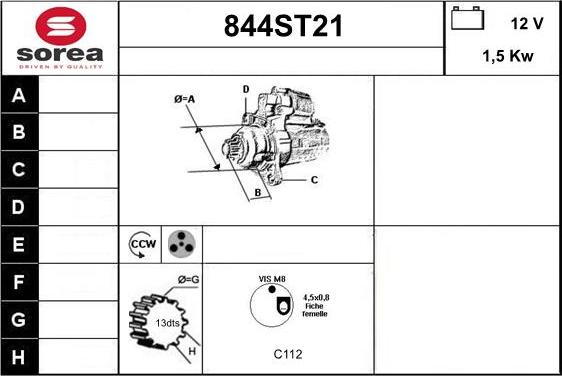 STARTCAR 844ST21 - Démarreur cwaw.fr