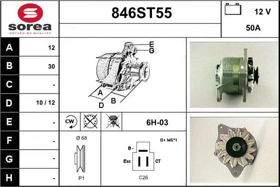 STARTCAR 846ST55 - Alternateur cwaw.fr