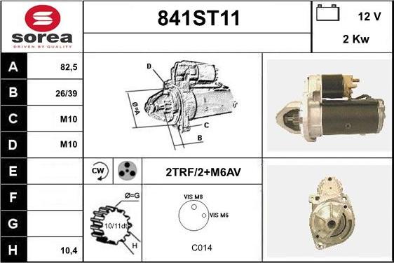 STARTCAR 841ST11 - Démarreur cwaw.fr