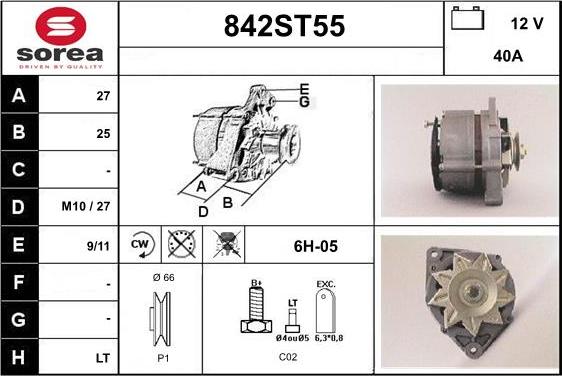 STARTCAR 842ST55 - Alternateur cwaw.fr