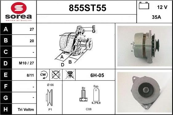 STARTCAR 855ST55 - Alternateur cwaw.fr