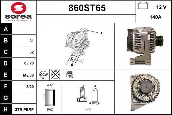 STARTCAR 860ST65 - Alternateur cwaw.fr