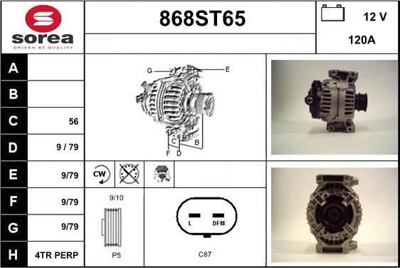 STARTCAR 868ST65 - Alternateur cwaw.fr