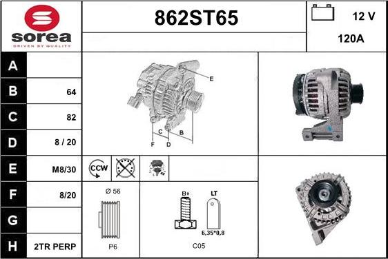 STARTCAR 862ST65 - Alternateur cwaw.fr