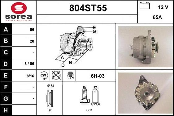 STARTCAR 804ST55 - Alternateur cwaw.fr